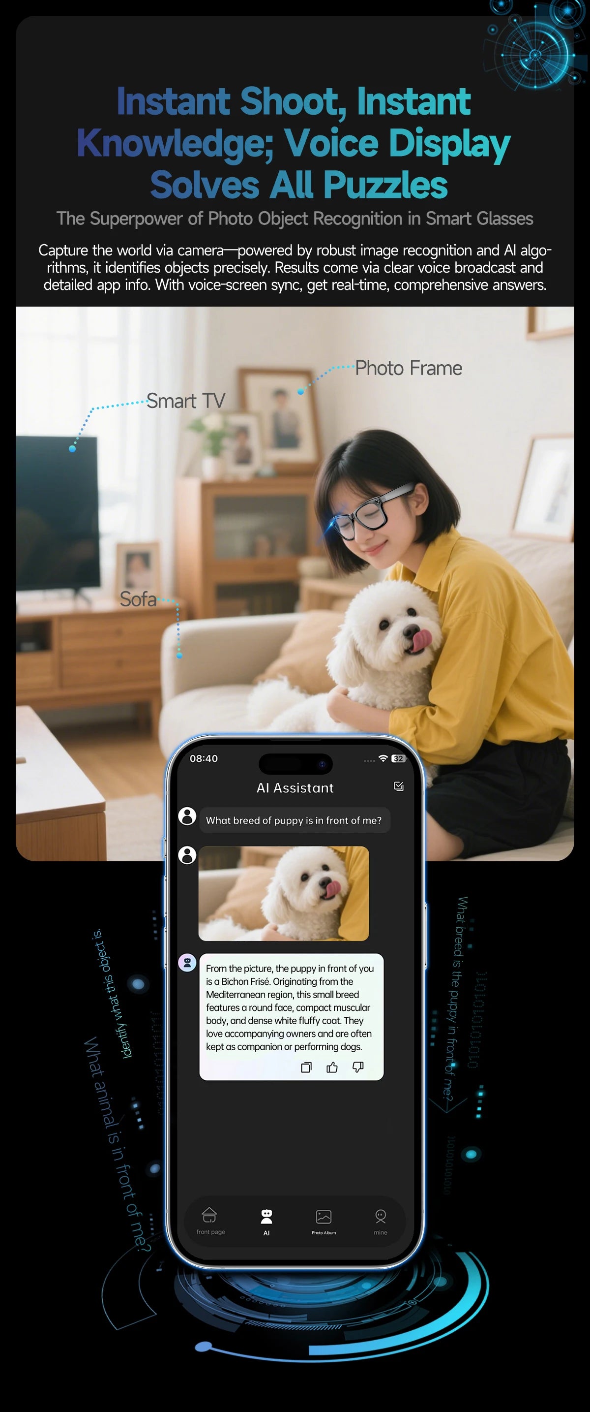 VisionPro AI Smart Glasses