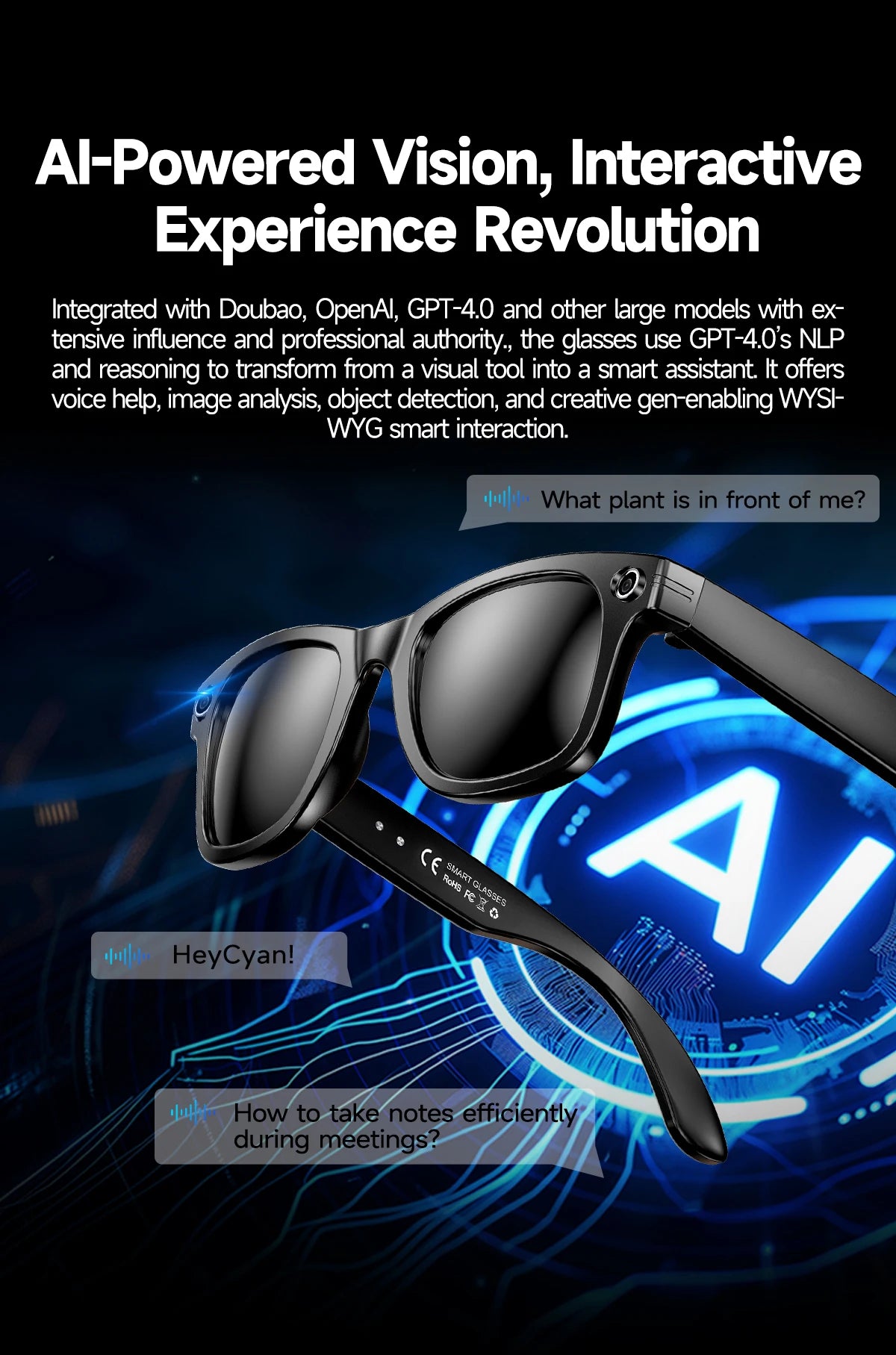 VisionPro AI Smart Glasses