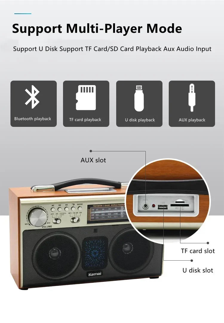 EchoWood Classic Radio Speaker