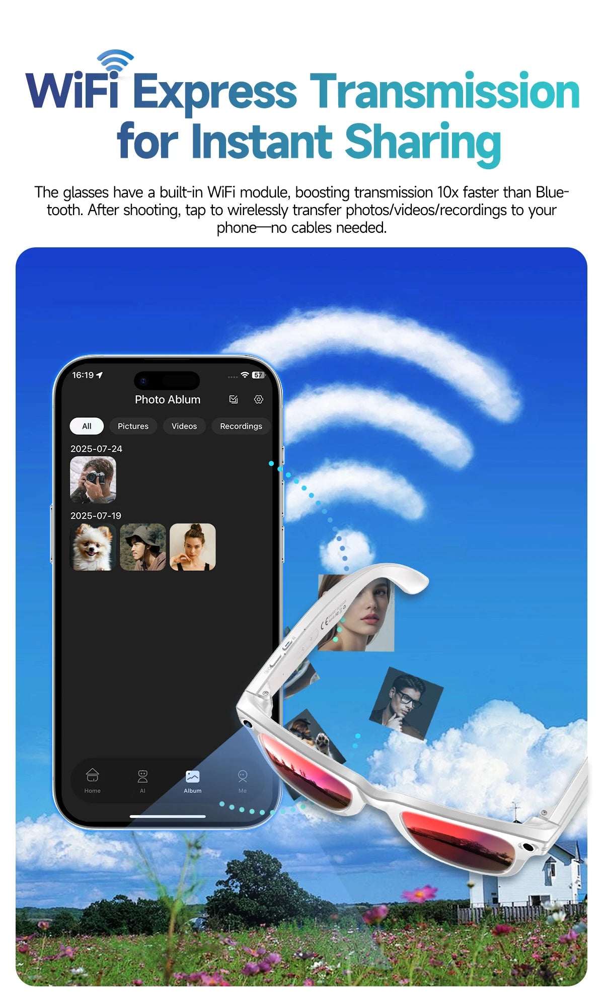 VisionPro AI Smart Glasses