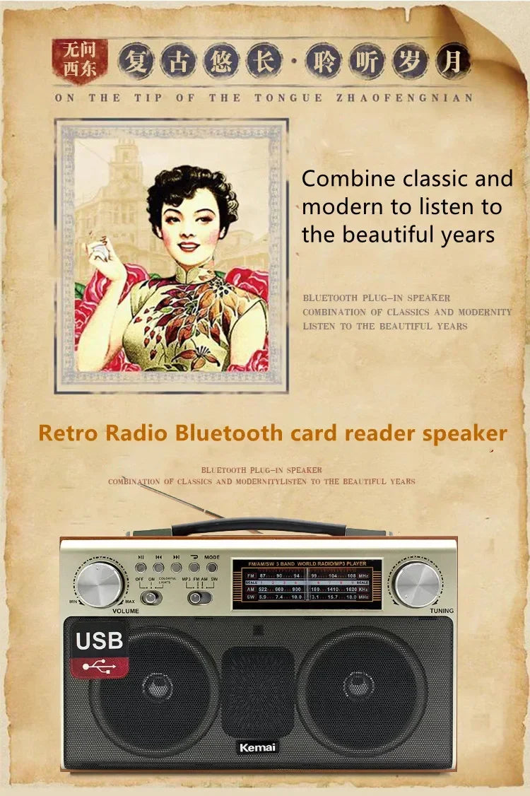 EchoWood Classic Radio Speaker