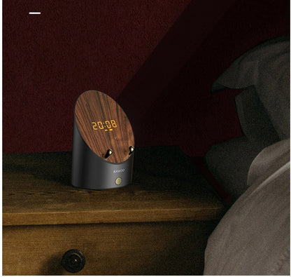 Wooden Induction Speaker Clock — Set Phone Down, Sound On (Bluetooth Optional)