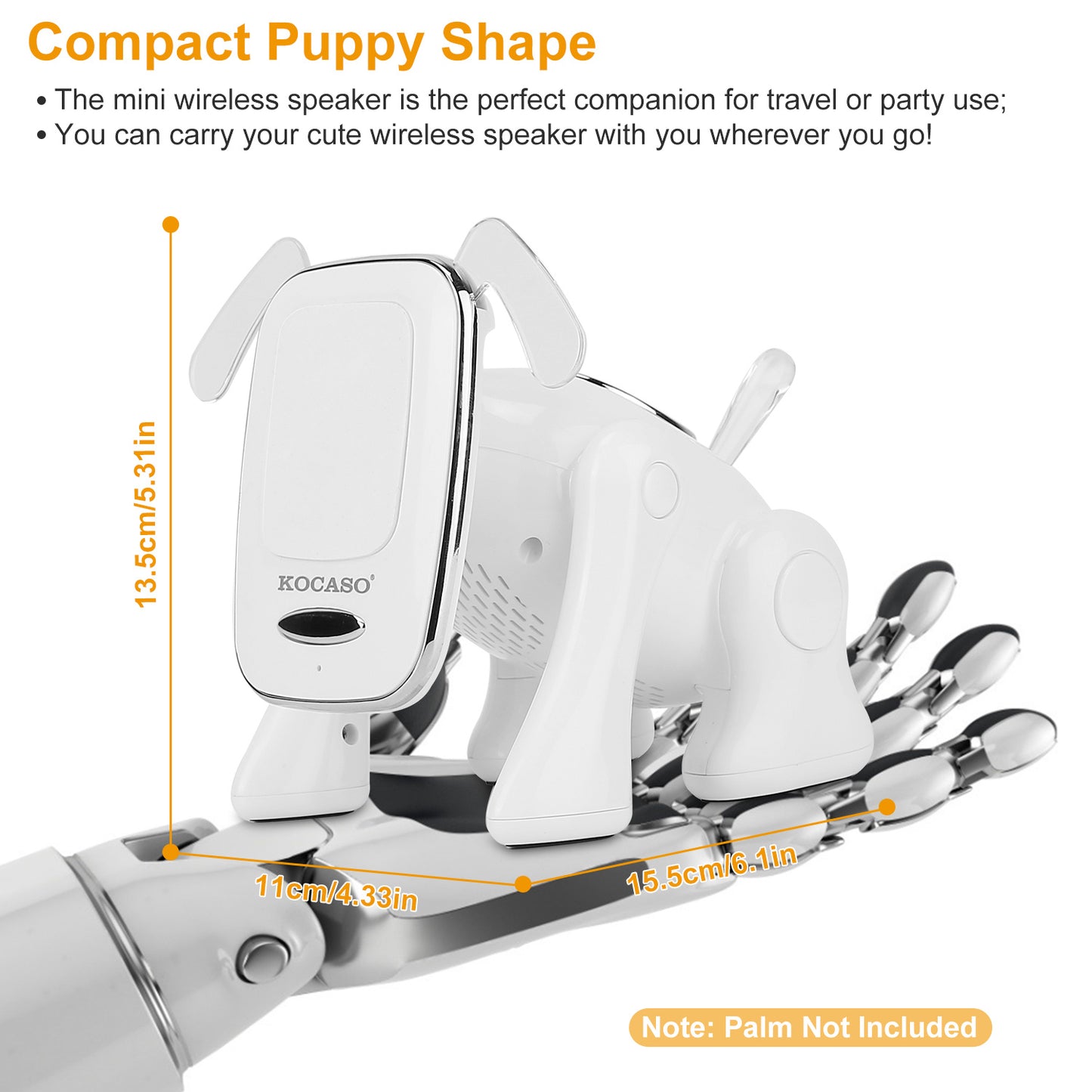 Puppy Dog Wireless Animal Speaker – Stereo, MMC Card & FM, Built-in Mic