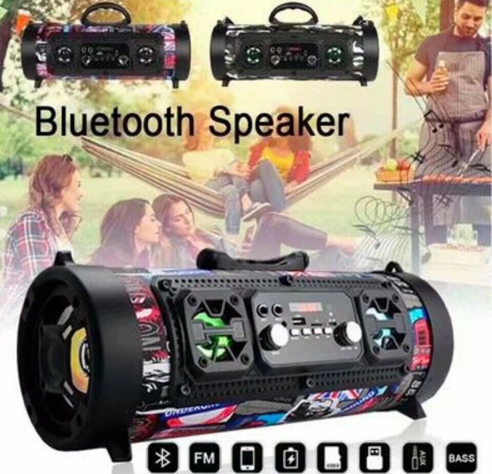 High-Power Waterproof Bluetooth Speaker – Big Bass, Long Playtime, Outdoor Ready