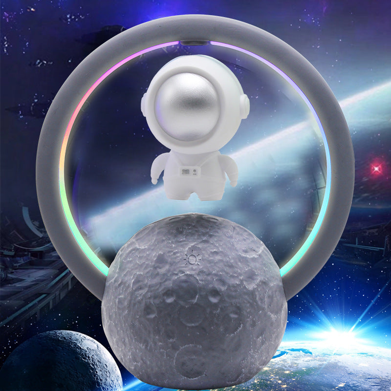 Astronaut Magnetic Levitation Bluetooth Speaker – 360° Surround Sound, RGB Lights, 1200 mAh