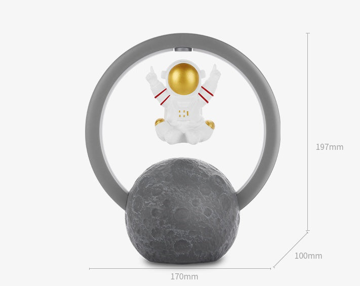 Astronaut Magnetic Levitation Bluetooth Speaker – 360° Surround Sound, RGB Lights, 1200 mAh