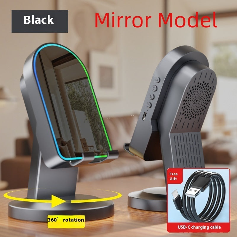 3-in-1 Induction Speaker Stand — Place & Play + Bluetooth + Adjustable Bracket