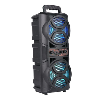 Dual 6.5-inch RGB Square Dance Speaker – 16 W Large Volume, Card/USB/Bluetooth