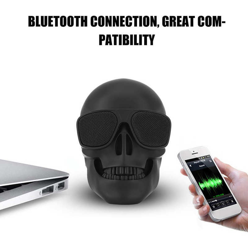 Skull Head Bluetooth Speaker – 8 W, Card / U-Disk / AUX Inputs