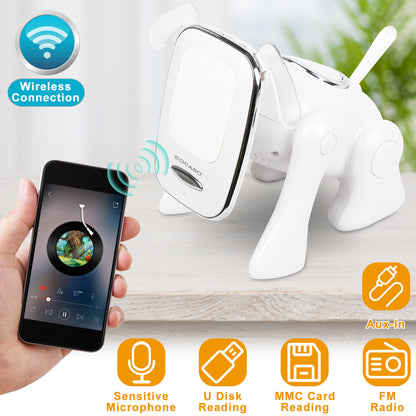Puppy Dog Wireless Animal Speaker – Stereo, MMC Card & FM, Built-in Mic