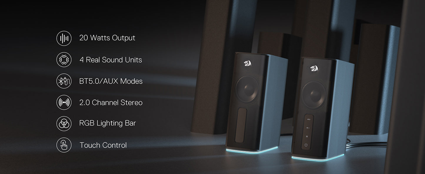 Redragon GS814 Stereo Desktop Speakers