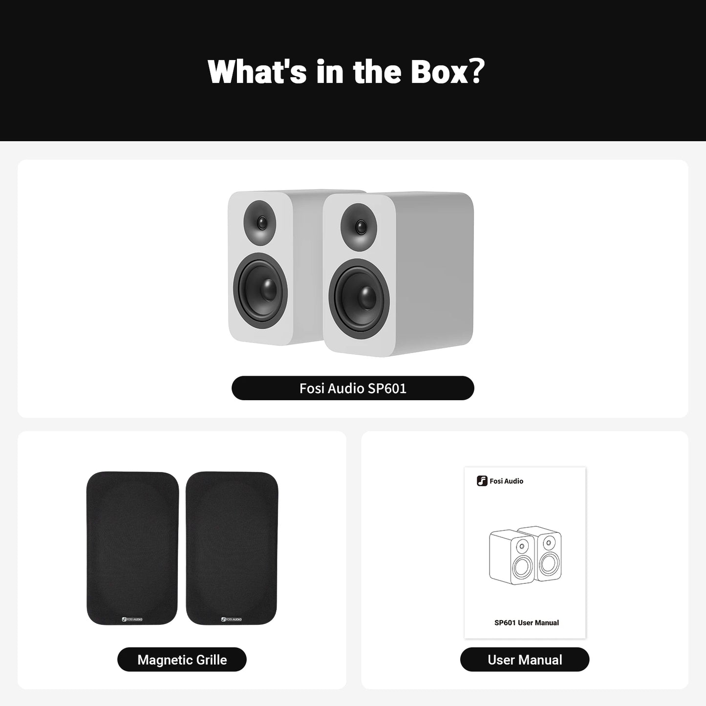 Fosi SP601 Hi-Fi Bookshelf Speakers