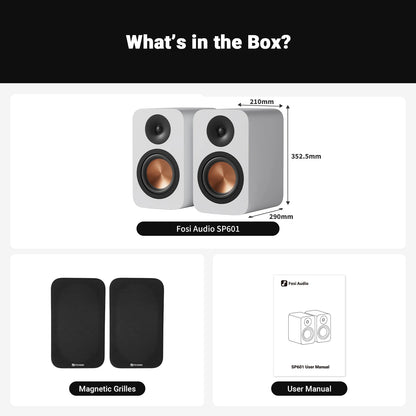 Fosi SP601 Hi-Fi Bookshelf Speakers
