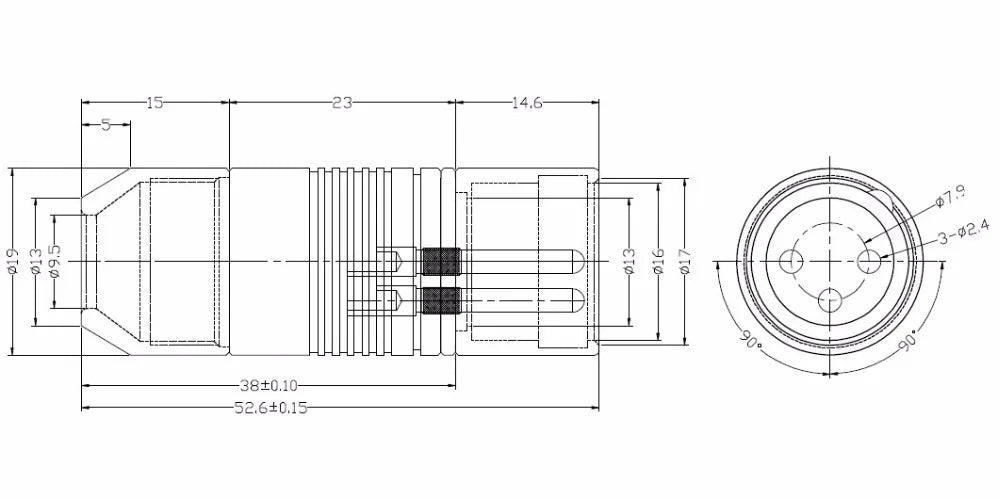 EIZZ Tellurium Copper XLR Connector