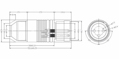 EIZZ Tellurium Copper XLR Connector