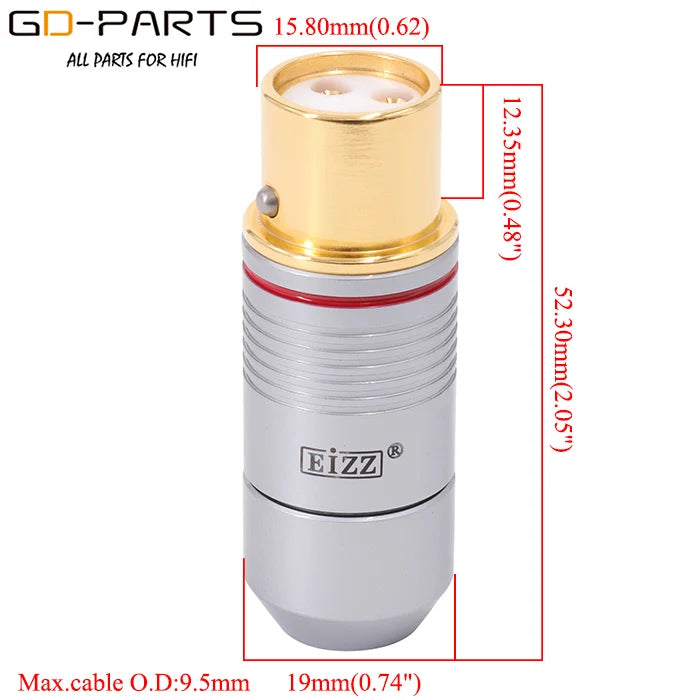 EIZZ Tellurium Copper XLR Connector