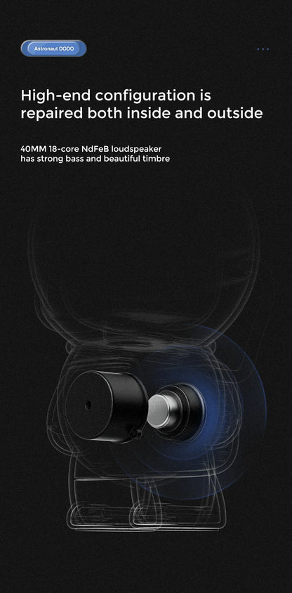 CosmoBeat™ Astronaut Bluetooth Speaker – Nightlight, FM Radio & Subwoofer