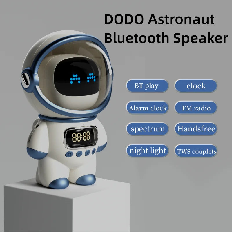 CosmoBeat™ Astronaut Bluetooth Speaker – Nightlight, FM Radio & Subwoofer