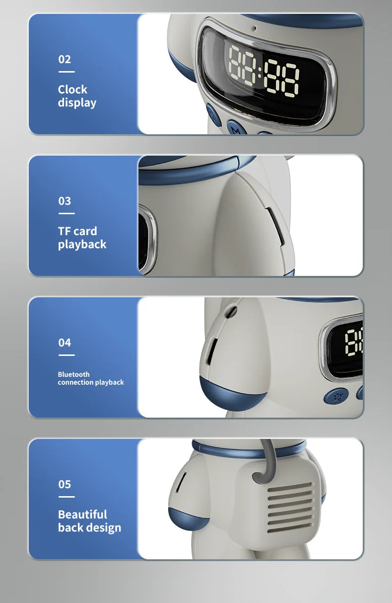 CosmoBeat™ Astronaut Bluetooth Speaker – Nightlight, FM Radio & Subwoofer