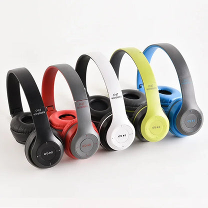 AeroBass™ P47 Wireless Headphones – Foldable Bluetooth 5.0 Stereo with Mic