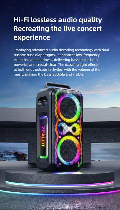 ZEALOT TIDAL PT21 Party Speaker