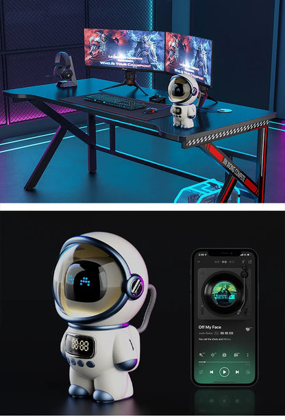 CosmoBeat™ Astronaut Bluetooth Speaker – Nightlight, FM Radio & Subwoofer