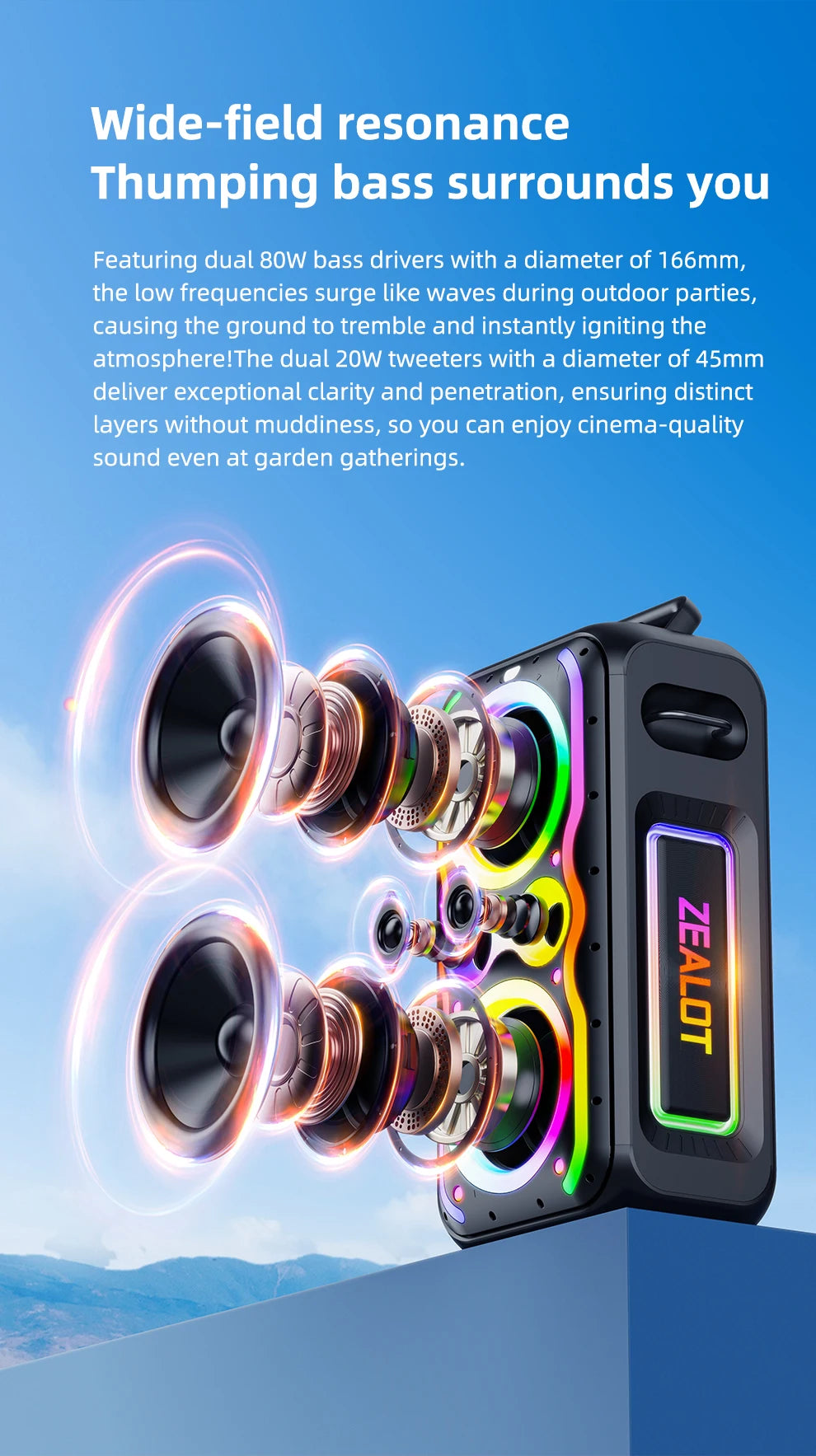 ZEALOT TIDAL PT21 Party Speaker