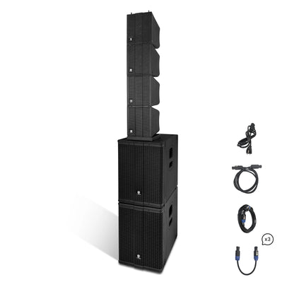 PRORECK 8000W Dual 12" Line Array System