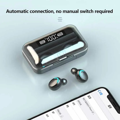 F9 TWS Wireless Earbuds – Bluetooth 5.0 In-Ear Headphones with Charging Case