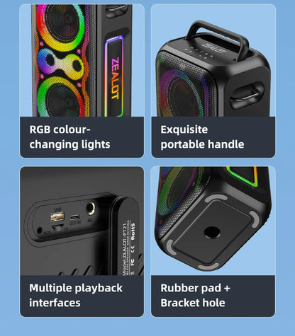 ZEALOT TIDAL PT21 Party Speaker