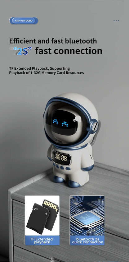 CosmoBeat™ Astronaut Bluetooth Speaker – Nightlight, FM Radio & Subwoofer