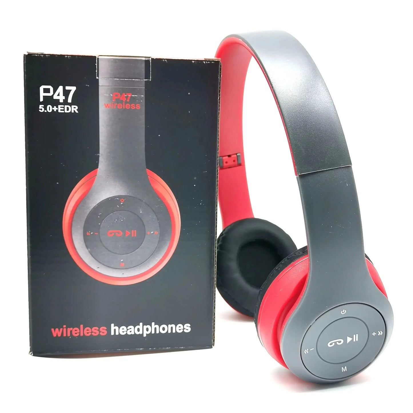 AeroBass™ P47 Wireless Headphones – Foldable Bluetooth 5.0 Stereo with Mic