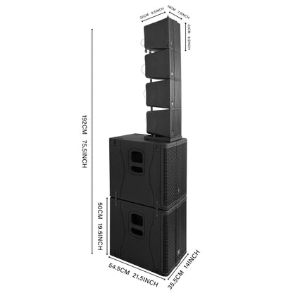 PRORECK 8000W Dual 12" Line Array System