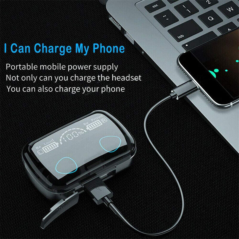 TWS 5.1 Sports Bluetooth Earphones – Waterproof, Ultra-Light Fit, Touch Control