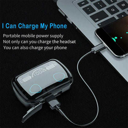 TWS 5.1 Sports Bluetooth Earphones – Waterproof, Ultra-Light Fit, Touch Control