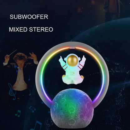 Astronaut Magnetic Levitation Bluetooth Speaker – 360° Surround Sound, RGB Lights, 1200 mAh