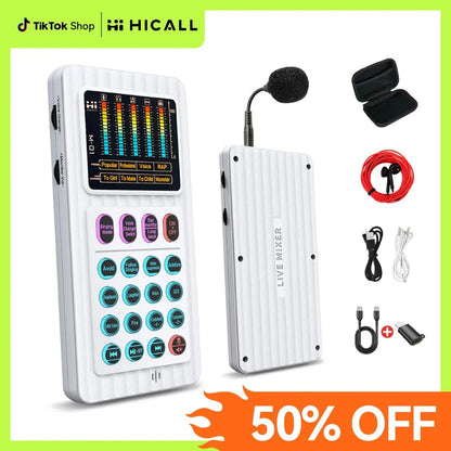 M01 Portable Mixer – Built-In Mic, 2 Effects, 4 Voice Changers & 64 Timbres