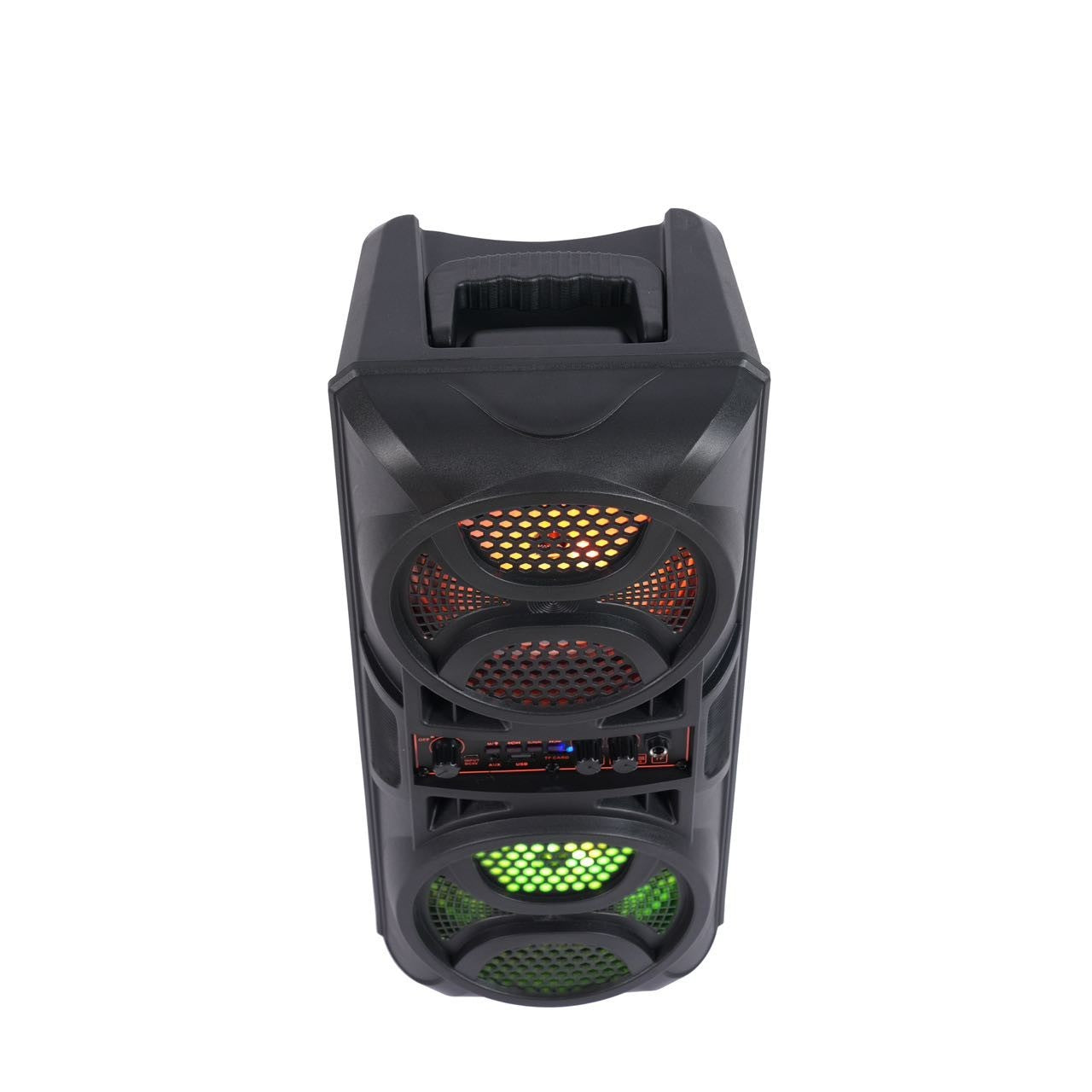 Dual 6.5-inch RGB Square Dance Speaker – 16 W Large Volume, Card/USB/Bluetooth
