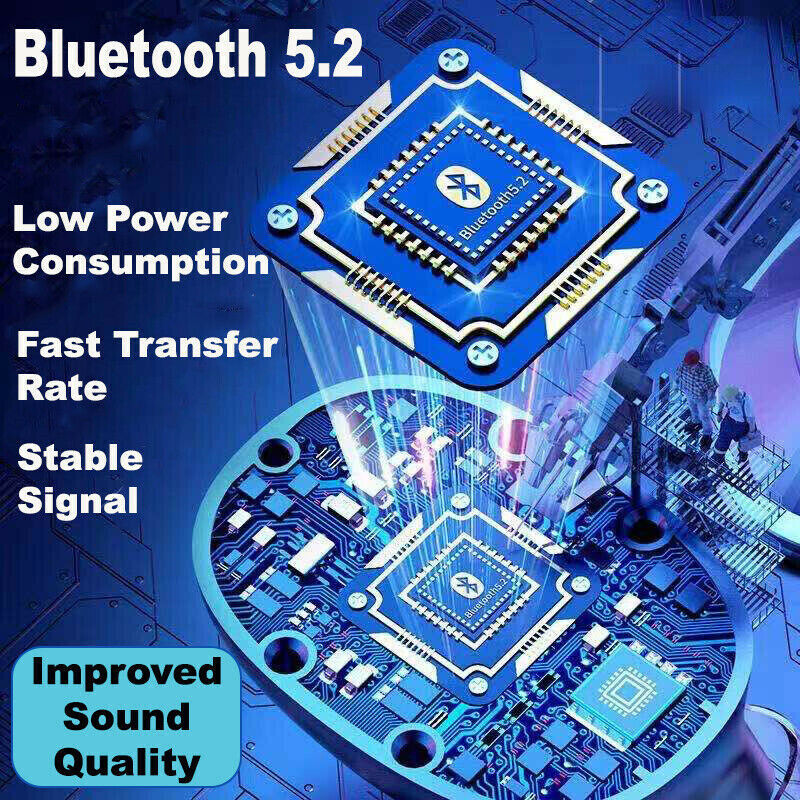 TWS 5.1 Sports Bluetooth Earphones – Waterproof, Ultra-Light Fit, Touch Control