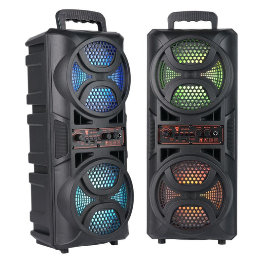 Dual 6.5-inch RGB Square Dance Speaker – 16 W Large Volume, Card/USB/Bluetooth