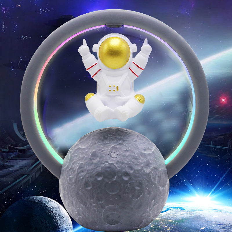 Astronaut Magnetic Levitation Bluetooth Speaker – 360° Surround Sound, RGB Lights, 1200 mAh
