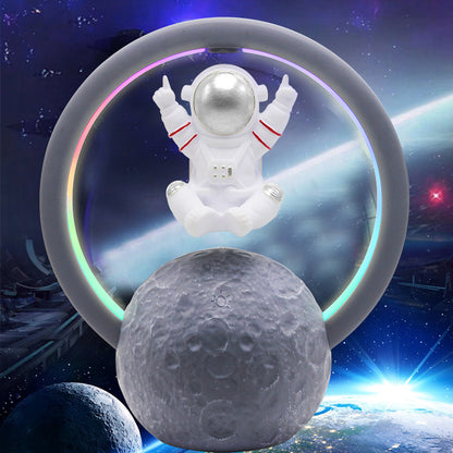 Astronaut Magnetic Levitation Bluetooth Speaker – 360° Surround Sound, RGB Lights, 1200 mAh